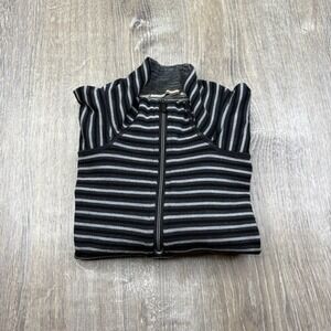 Smartwool Classic Thermal Merino Base Layer 1/4 Zip Striped Womens Size M Medium